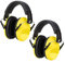 Kriogor 2 Pack Ear Defenders Children, 26dB SNR Noise Cancelling Headphones Hearing Protection Earmuffs Adjustable, Soft Baby Kids Ear Defenders for Autism Study Airport Mowing Construction (Yellow)