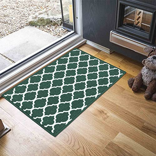 Havana Washable Non-Slip Kitchen Floor Mat, Trellis, Emerald, 80x150cm