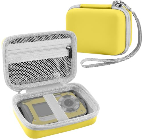 Leayjeen Digitalkamera Kamera Schutzhülle, für YISENCE/Yixinxin/LanteXG/Aomdom/HICSHON/Aomdom, unterwasserkamera Tasche,Eva-Hartschalendesign(nur Hülle) Gelb