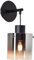 Lightbox Wandlampe - 34 x 15 x 20 cm - schicke Wandleuchte mit edlem Glas Schirm - E27, max. 52 W - aus Metall/Glas - in Schwarz/Rauchfarben