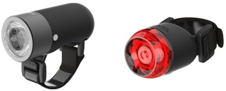 Knog Plug Fahrradlampen LED-Frontlicht od. Rücklicht StVZO, schwarz rot grau (schwarzes Set)