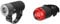 Knog Plug Fahrradlampen LED-Frontlicht od. Rücklicht StVZO, schwarz rot grau (schwarzes Set)
