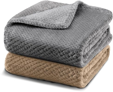 2 Pezzi Coperte per Cani in Morbida e Calda Flanella, 70x100cm Coperta per Cane Gatto, Coperta Soffice in Pile per Animali Domestici, Copertina pile Morbido Stuoia Letto Cucciolo Animali