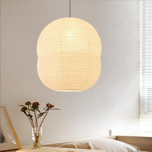 GUANSHAN Handgemachte Reispapier Pendelleuchte Retro Art Pendelleuchte Kreative Laterne Deckenlampe Dekorative Hängeleuchte Für Schlafzimmer, Wohnzimmer, Esszimmer