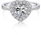 MomentWish Herzförmiger Ring für Frauen, 1Karat Moissanite Ringe Frauen, Ring Silber 925 damen, Hochzeit Valentine Geburtstag Geschenk-Größe47