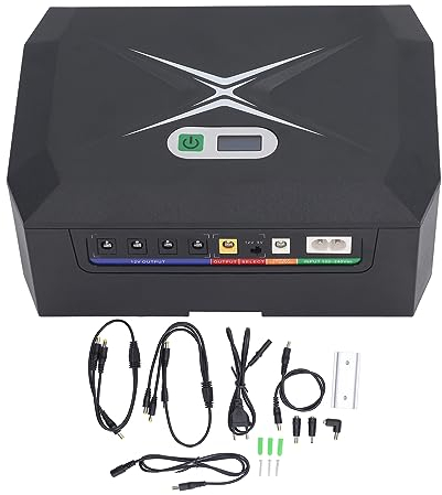 Tyenaza Unterbrechungsfreie Stromversorgung, Mini-USV 120 W, 20800 MAh, 100–240 V Eingang, 2–24 V DC, 2,5 A Ausgang Für Kamera-Router(EU)