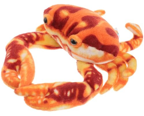 Alipis Krabben-Plüschkissen Einsiedlerkrebs Stofftier Kissen Plüschtier Krabben-Geschenk Dekokissen Meerestier Stofftiere Rot 27 cm