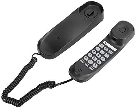 Wand-/Tischtelefon, TC 990 ABS Schwarz, Tischmontage, Wandmontage, Dual-Desktop-Telefon für Anrufe, Schnurgebundene Telefone für Hotelzimmer, Familie, Aufzug, Badezimmer, Stabil