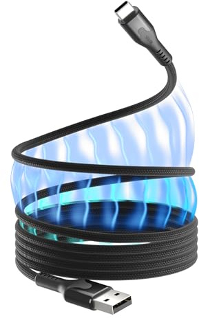 Statik MagStack Kabel USB-A auf USB-C Kabel, magnetisches Schnellladekabel, für Auto & unterwegs, kompatibel mit 16 Pro Max, 15, Galaxy S, 3A(27W),Schwarz, 1M/3FT, 1er-Pack