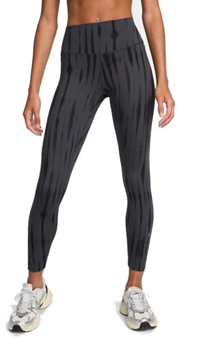 Nike Damen Df One Hr 7/8 Aop1 Leggings, Anthracite/Black, L