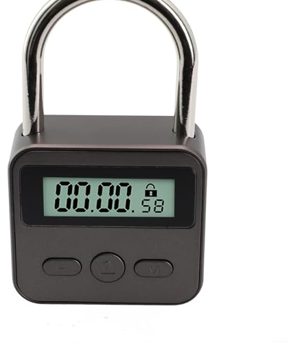 Metall-Timerschloss, wasserdicht, wiederaufladbar über USB, temporäres Timer-Vorhängeschloss, Anti-Abhängigkeit, zeitgesteuertes elektronisches Hausschloss