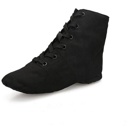 Inlefen Jazzschuhe Tanzschuhe Damen Jazzstiefe Professionelle Ballettschuhe Leinwand Mit Ledersohle Jazzstiefel Geeignet FüR Gymnastikschläppchen Showtanztauglich
