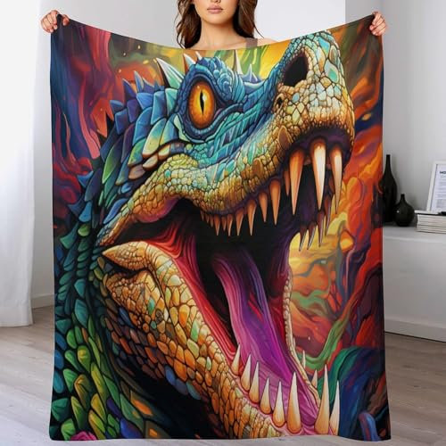 AAPZY Krokodil Anime-Charaktere Decke Decke Flannel Sofadecke Strandtuch Teppich Picknickdecke Weich & Plüsch Umhang Für Schlafzimmer, Alle Jahreszeiten （150×200cm）