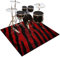 Tapis de Tambour Insonorisé, 170 x 140 cm Tapis pour Batterie Antidérapant Acoustique pour Kits de Batterie électronique Grosse Caisse Caisse Claire Et Autres Jeux de Bases Moquette Tapis Batterie
