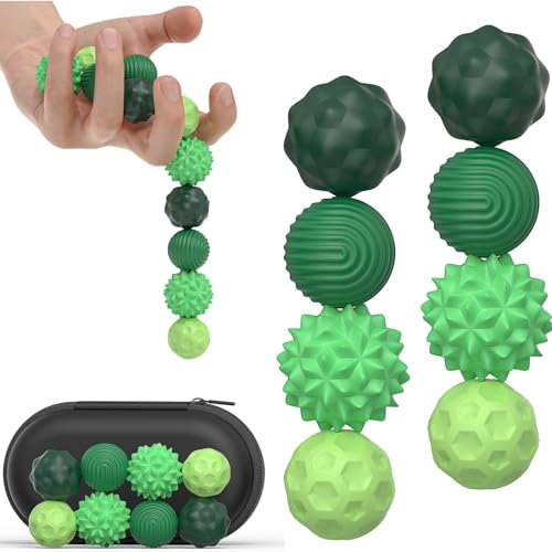 8 Stück Magnetische Fidget Toys, Fidget Magnet, Magnetkugeln Stressball Silikon Sensorik Spielzeug, Anti-Stress Spielzeug aus Silikon, Sensory Toy, Anti-Stress Fidget Toys für Stress, Angst