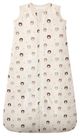 Owlivia Bio-Baumwolle Baby Schlafsack 0.5 Tog & 2.5 Tog Jungen Mädchen Schlafsack, Tragbare Baby-Decke mit 2-Wege-Reißverschluss