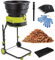 2500W Electric Leaf Mulcher Garden Leaf Shredder Chipper Tree Branches Crusher,17:1 Reduction,54cm Feed Hopper Opening with Wheels and Collection Bag,for Home Use and Farms,noPowercord
