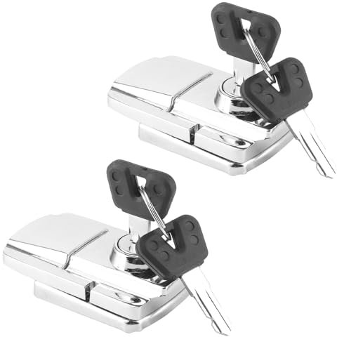 Cerradura de Maletero de Motocicleta, Juego de Cerraduras de Maletero Trasero, Kit de Llave de Bloqueo de Maletero de Alforja Motocicleta, Kit Bloqueo Llave Motocicleta Antirrobo con Acces (2 Pcs)