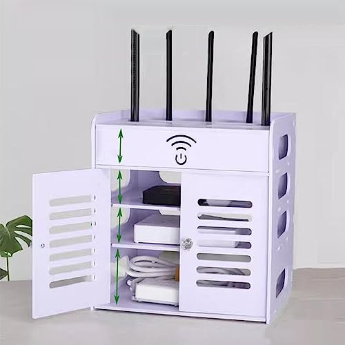 Router - Caja de almacenamiento para TV multicapa, 30 x 22,5 x 32 cm, ahorro de espacio