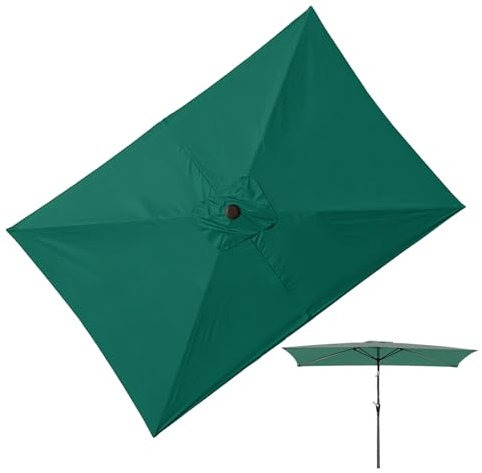 Telo Di Ricambio Per Ombrellone, Ombrellone Rettangolare 2x3 Metri Con Supporto Laterale, Telo Superiore Per Ombrello Decentrato Accessori Da Giardino Resistente Per Piscina Spiaggia E Tavolo