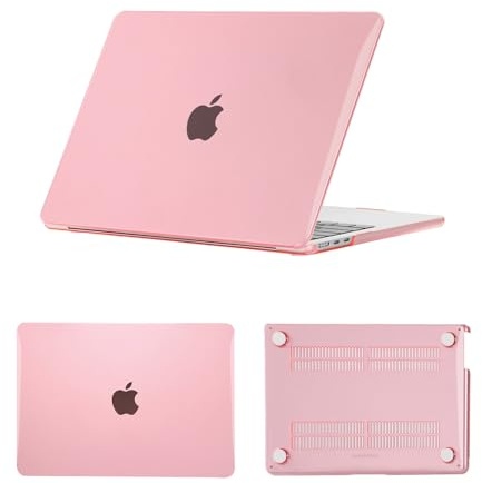 HLAAJJX Funda para MacBook Pro 15 Pulgadas 2019 2018 2017 2016 con Touch Bar/Touch ID A1990 A1707,Plástico Case Carcasa Delgada Cubierta para Protector Macbook Pro 15, Rosa Cristal