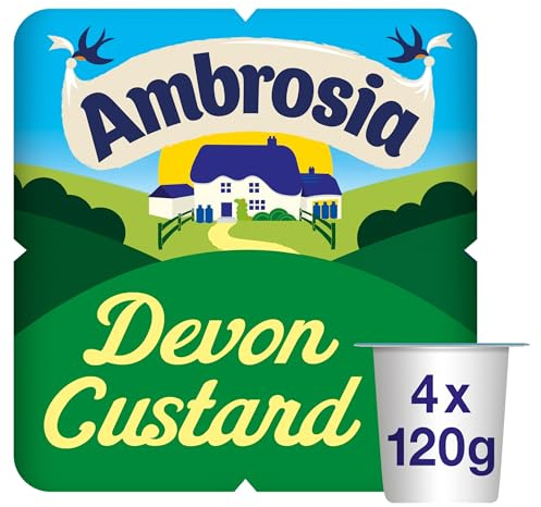 Ambrosia Custard Dessert Pots, 16 Pots, 120 g Each | Creamy Traditional Custard, Ready-to-Eat, Enjoy Hot or Cold, No Refrigeration Needed