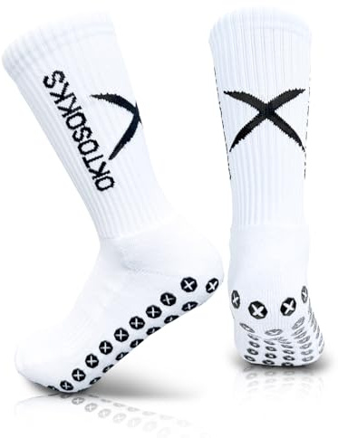 Fußballsocken, Grip Socken, Rutschfeste Performance Sportsocken, Anti-Rutsch Noppen, Grip Technologie, Fußball, Fitness, Handball, Volleyball, Training, Yoga, Kinder/Herren/Damen