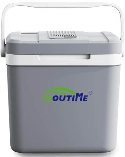 24L Electric Cool Box, 12V Car & UK 240V Mains Dual Power Cooler
