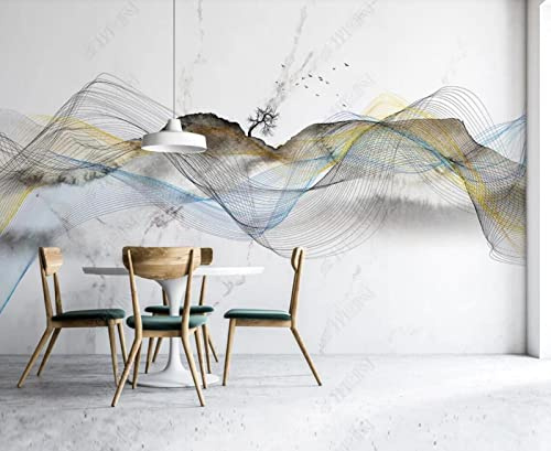 Papier Peint Abstrait Oiseau Marbre Texture 350x250cm Papier Peint Panoramique Intissé Tapisserie Poster Chambre Salon Decoration Murale -MIWEI Wallpaper-ZXY-39084