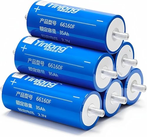 YINLONG Cellules Lithium Titanate LTO 2,3V 35Ah – Lot de 6, Batterie Haute Capacité, 10C/30C, Durée de Vie 10+ Ans