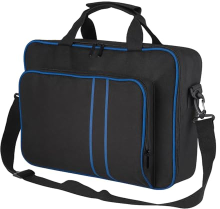 GREENSAPPIRE Tragetasche für PS5 kompatibel mit PlayStation 5 Disk & Digital Edition, Reisetasche für Konsole, Controller und Zubehör, gepolsterte Schutzhülle aus Nylon mit Schultergurt