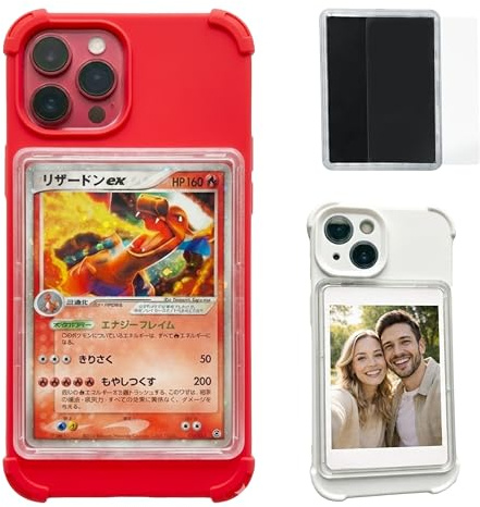 Porte-Carte Universel Adhésif pour Smartphone | Vitrine Ultra Transparente & Sécurisée | Compatible Cartes Pokémon, One Piece, K-Pop, Photo Souvenir | Compatible iPhone, Samsung & Toutes Coques