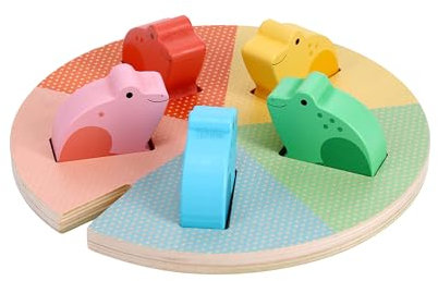 Petit Collage Nursery Counting Puzzle: Five Little Speckled Frogs