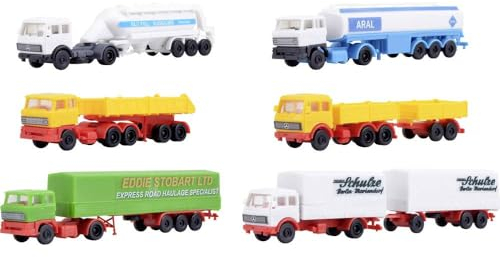 Kibri 36980 Z LKW Modell 6er-Set LKW-Sattelzüge
