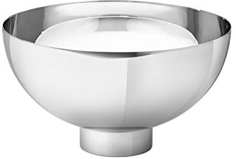 Georg Jensen Ilse Schale, Edelstahl, Silber, 16 x 16 x 9 cm