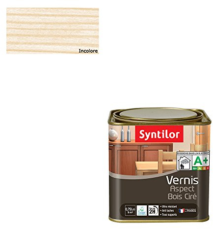 Syntilor - Vernis Aspect Bois Incolore Ciré 0,75L
