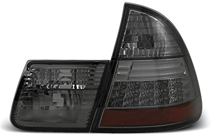 Tuning-Tec LED RÜCKLEUCHTEN LDBM29 SMOKE, Schwarz, Universal kompatibel für Auto, LKW, Van, Bus, Boot, Schneemobil, UTV, ATV, Traktor, Golfwagen, RV, Rauchfarbene Linse, Rückleuchten