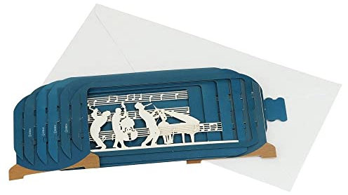 Message in a Bottle Jazz Music Pop-Up Card (MIB016)