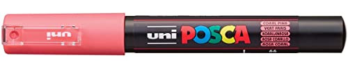 uni-ball 186727 Uni Posca Marker with Extra Fine Bullet Nib 0.7 mm Line Width Coral Pink