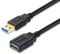 XBOHJOE USB Extension Cable 6m High Speed USB 3.0 Extender Cable Type A Male to A Female Data Transfer 5Gbps for Mouse Extender and Keyboard Extension Cord etc(1, Black, 6M)