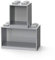 Room Copenhagen 2 Pack LEGO Brick Shelf 8 Knobbs - Modern Playful Tiered Wall Mount Shelf - Perfect for Books, Toys, & Trinkets - Stackable Storage Solution, Grey