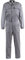 Ultra Salopette De Travail Homme En Coton - Combinaison De Travail Homme Avec Fermeture Éclair Cachée, 2 Poches Supérieures, 2 Poches Avant, Poignets Et Ceinture Élastiques gris M