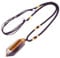 AITELEI Pendentifs en Cristal de guérison Oeil de Tigre Naturel, Pendentif en Pierre précieuse à Double Pointes Bijoux Chakras pour Hommes et Femmes