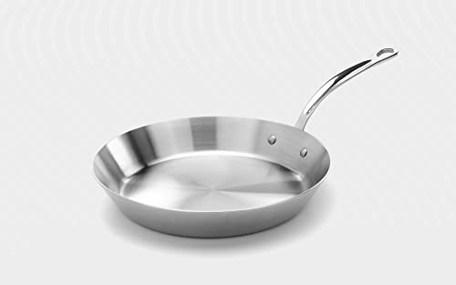 Samuel Groves - Classic Stainless Steel Tri-Ply Frying Pan - Rapid Heat Distribution - Suitable for All Hobs, Including Induction Made in England (30cm)