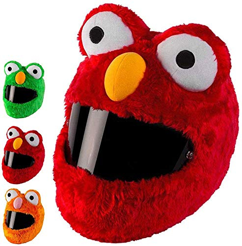 SVIVE Motorrad-Helm-Abdeckung, Lustiger Tier-Design-Helm-Mantel, Kompatibel Mit Den Meisten Fond-Helmen (Ohne Helm),Rot