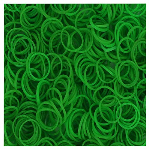 Lily Collection 200 Loom Bands Bänder Gummibänder 5500 Starter Set Anhänger Charms Perlen DIY (200 x Grün)
