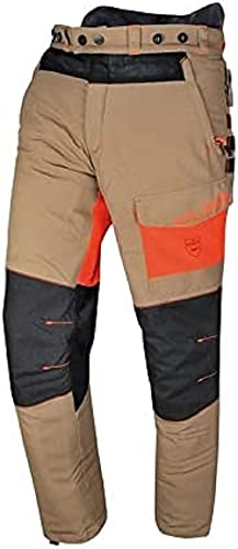 Solidur FRPA7M - Sofresh Type A Class 1 Chainsaw Trousers - Shorter Legs Version - (-7Cm) - Exceptional Comfort and Protection - Size S Khaki