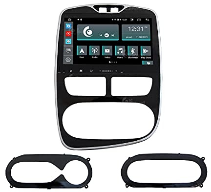 Autoradio Custom Fit per Renault Clio Android GPS Bluetooth WiFi Dab USB Full HD Touchscreen Display 10 processore 8core e comandi vocali