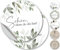 100 Aufkleber Schön dass du da bist - Sticker schön dass du da bist fürs Gastgeschenk, wedding, Hochzeits Sticker, Rund 4,5cm Vintage, Hochzeit, Aufkleber - Eukalyptus