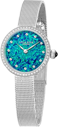 Lola Rose Classy Uhren für Frauen, Damenuhr mit Stahlband, Damenuhr mit grünem Zifferblatt, Uhr für Damen Geschenk